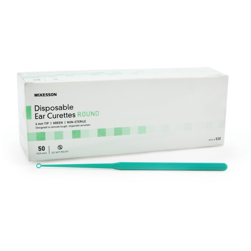 Ear Curette McKesson Handle with Grooves 4 mm Tip Round Tip 530 Case of 10