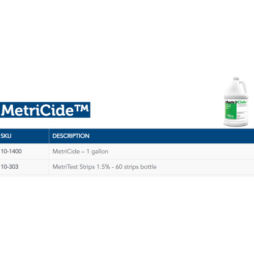 MetriCide Glutaraldehyde High-Level Disinfectant Activation Required Liquid 1 gal. Jug Reusable, 10-1400, Case of 4