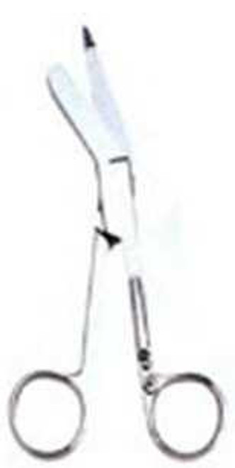 One Time Bandage Scissors 5-1/2 Inch Floor Grade Nickel Plated Steel Sterile Finger Ring Handle Angled Blunt/Blunt 56326 Each/1 56326 MEDICAL ACTION INDUSTRIES 522555_EA