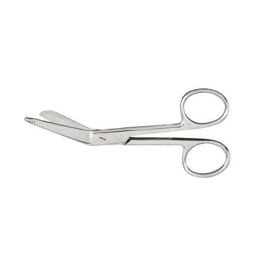 Bandage Scissors Lister 5-1/2 Inch Length Finger Ring Handle Angled Sharp Tip / Sharp Tip T-190 Pack of 1