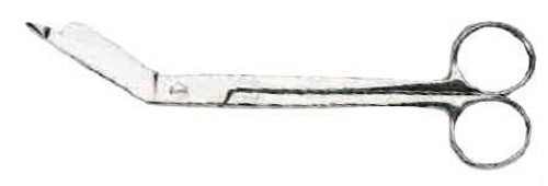 Grafco Bandage Scissors Lister 4-1/2 Inch Surgical Grade Stainless Steel NonSterile Finger Ring Handle Angled Blunt/Blunt 2607 Each/1 2607 GRAHAM-FIELD, INCORPORATED 246637_EA