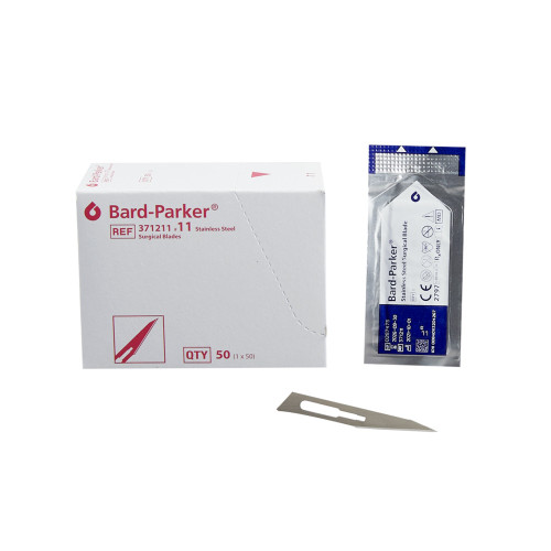 Surgical Blade Bard-Parker Stainless Steel No. 11 Sterile Disposable Individually Wrapped 371211 Case of 150