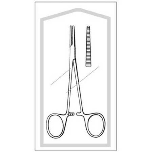 Hemostatic Forceps Econo Halsted-Mosquito 5 Inch Floor Grade Stainless Steel Sterile Ratchet Lock Finger Ring Handle Straight Serrated Tip 96-2537 Case/25 96-2537 SKLAR INSTRUMENTS 364327_CS