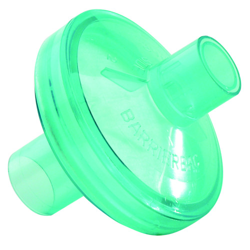 Barrierbac Electrostatic Filter 22mm Male / 15-22 mm Female, 99.99% Efficiency, 35 Gm, 99 ml Dead Space, Hydrophobic Media, 350U5865, Box of 50