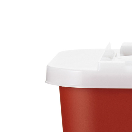 Sharps-A-Gator Sharps Container Red Base 10-1/4 H X 7 D X 10-1/2 W Inch Vertical Entry 2 Gallon, 31142222, Case of 20