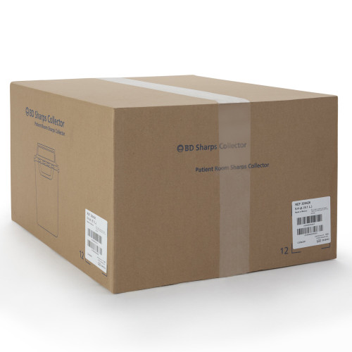 BD Sharps Container Red Base 12 H X 12 W X 4-4/5 D Inch Horizontal Entry 1.35 Gallon, 305426, Pack of 1