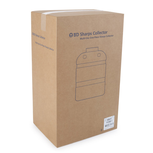 BD Sharps Container Red Base 18 H X 7-1/2 W X 10-1/2 D Inch Vertical Entry 5 Gallon, 305477, Pack of 1