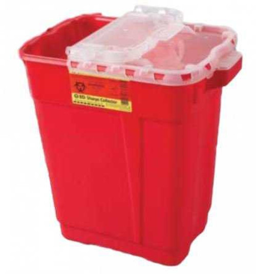 Sharps Container BD™ Red Base 18-1/2 x 17-3/4 x 11-3/4 Inch Vertical Entry 9 Gallon 305615 Pack of 1 305615 BD™ 443029_EA