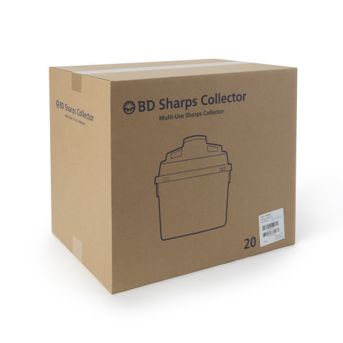 BD Sharps Container Red Base 11-1/2 H X 12-4/5 W X 8-4/5 D Inch Vertical Entry 3.5 Gallon, 305464, Pack of 1