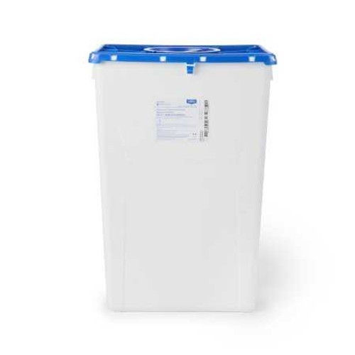 Pharmaceutical Waste Container McKesson Prevent 24.68H X 17.3W X 13L Inch 18 Gallon White Base Blue Lid 2257 Each/1 2257 MCK BRAND 1011863_EA Pharmaceutical Waste Container McKesson Prevent 24.68H X 17.3W X 13L Inch 18 Gallon White Base Blue Lid 2257 Each/1 2257 MCK BRAND 1011863_EA