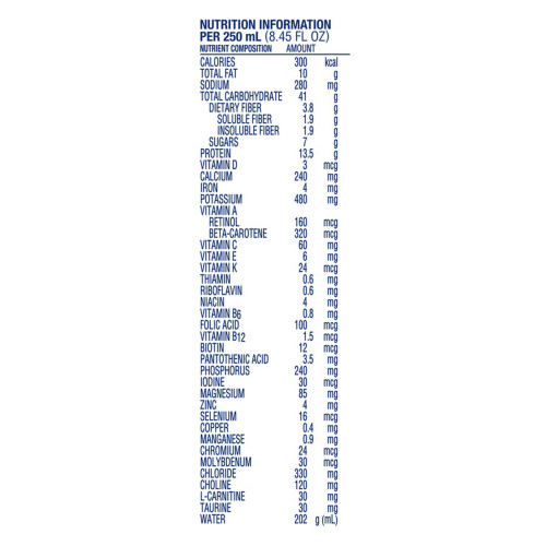 Fibersource HN Tube Feeding Formula Unflavored Liquid 250 mL Carton, 10043900185504, Case of 24
