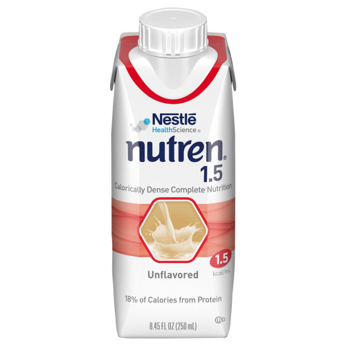 Nutren 1.5 Tube Feeding Formula Unflavored Liquid 250 mL Carton, 00798716162203, Case of 24