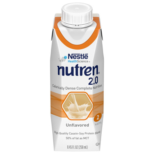 Nutren 2.0 Tube Feeding Formula Unflavored Liquid 250 mL Carton, 00798716162302, Pack of 1