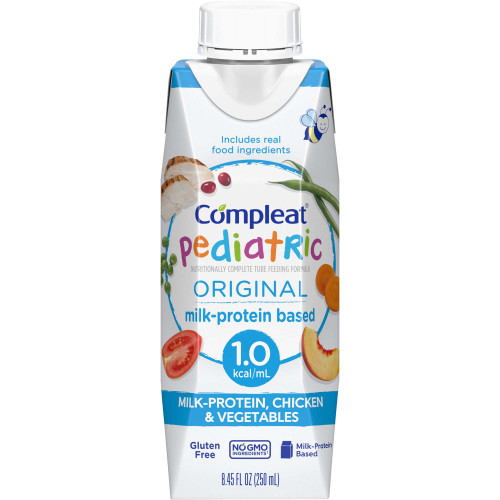 Compleat Pediatric Original 1.0 kcal, Pediatric Tube Feeding Formula, Unflavored, 8.45 oz, Pack of 1