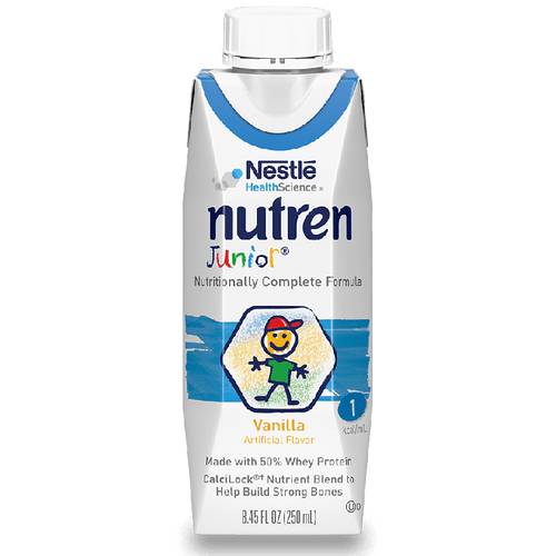 Nutren Junior, Pediatric Nutritionally-complete Formula, Whey Protein, Vanilla, 8.45 oz, Pack of 1