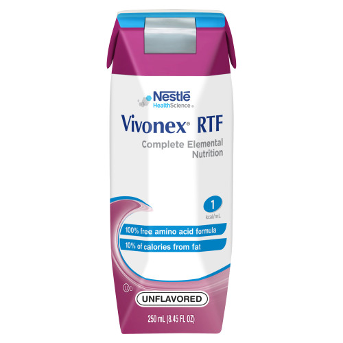 Vivonex RTF Tube Feeding Formula Unflavored Liquid 250 mL Carton, 10043900362509, Case of 24