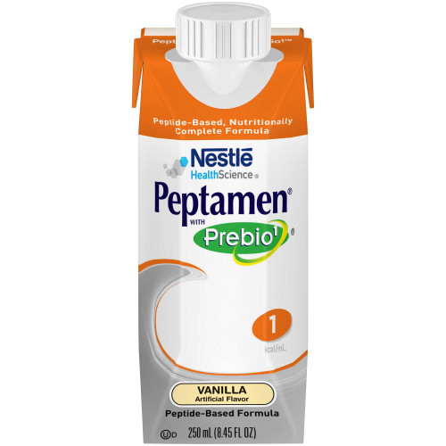Oral Supplement / Tube Feeding Formula Peptamen with Prebio1 Vanilla 250 mL Carton Ready to Use 9871618185 Each/1 9871618185 NESTLE'HEALTHCARE NUTRITION 746883_EA Oral Supplement / Tube Feeding Formula Peptamen with Prebio1 Vanilla 250 mL Carton Ready to Use 9871618185 Each/1 9871618185 NESTLE'HEALTHCARE NUTRITION 746883_EA