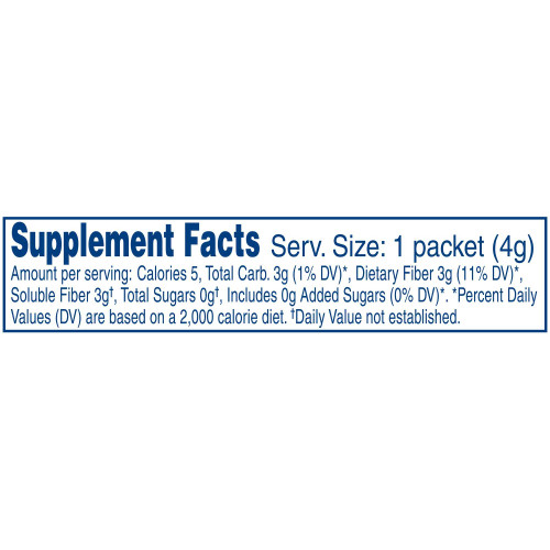 Oral Supplement Nutrisource Fiber Unflavored 4 Gram Individual Packet Powder 4390097648 Each/1 NESTLE'HEALTHCARE NUTRITION 777275_EA