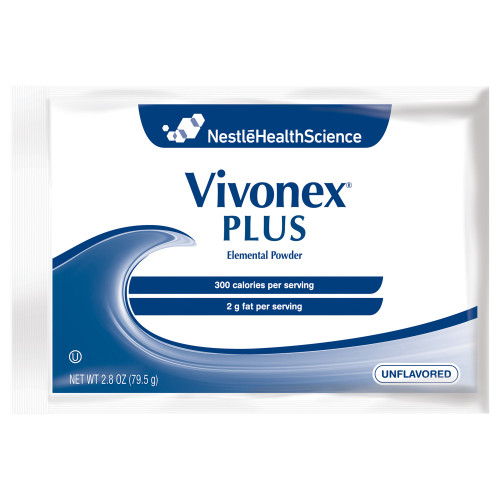 Vivonex Plus Oral Supplement Unflavored Powder 2.8 oz. Individual Packet, 10043900712984, Case of 36
