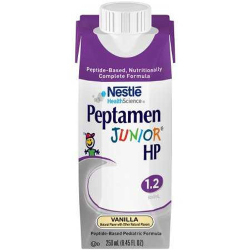 Pediatric Oral Supplement / Tube Feeding Formula Peptamen Junior Vanilla 250 mL Carton Ready to Use 4390054458 Each/1 4390054458 NESTLE'HEALTHCARE NUTRITION 1047478_EA