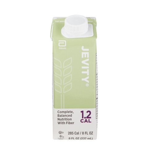 Jevity 1.2 Cal with Fiber Tube Feeding Formula Unflavored Liquid 8 oz. Reclosable Carton, 64625, Case of 24