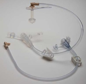 Mini ONE Straight Connector with Bolus Adapter 24 Inch, Purple, 8-2411, Pack of 1