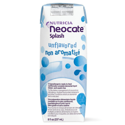 Pediatric Oral Supplement Neocate Splash Unflavored 8 oz. Carton Liquid Amino Acid Food Allergies 111394 Pack of 1