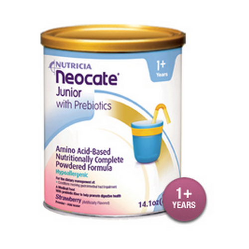 Pediatric Oral Supplement Neocate® Junior with Prebiotics Strawberry Flavor 14.1 oz. Can Powder Amino Acid Food Allergies 133280 Pack of 1 Neocate® Junior with Prebiotics 873510_EA