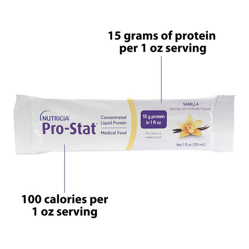 Pro-Stat Concentrated Liquid Protein Vanilla Single Serving, 1 oz, Case of 96