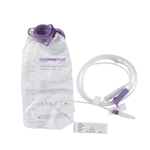 AMSure Enteral Feeding Pump Bag Set with ENFit Connector 1200 mL Polyvinyl NonSterile ENFit Connector, ENF1200K, Pack of 1