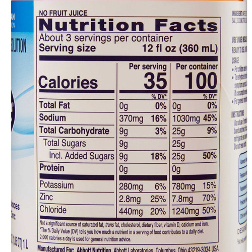 Pediatric Oral Supplement Pedialyte Fruit 1000 mL Bottle Ready to Use 00365 Case/8 365 ABBOTT NUTRITION 223081_CS