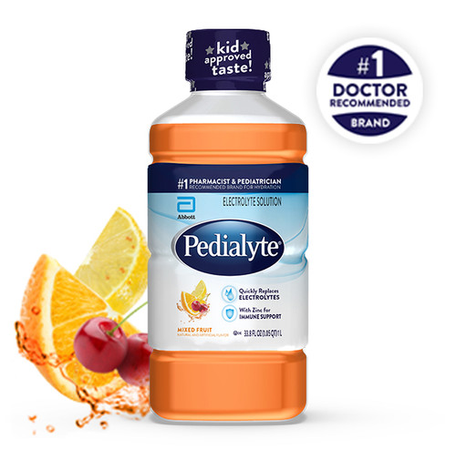 Pediatric Oral Supplement Pedialyte Fruit 1000 mL Bottle Ready to Use 00365 Case/8 365 ABBOTT NUTRITION 223081_CS Pediatric Oral Supplement Pedialyte Fruit 1000 mL Bottle Ready to Use 00365 Case/8 365 ABBOTT NUTRITION 223081_CS