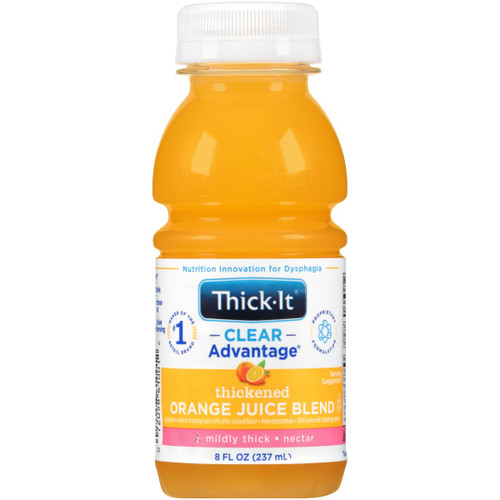 Thickened Beverage Thick-It AquaCareH2O 8 oz. Bottle Orange Ready to Use Nectar B476-L9044 Case/24 B476-L9044 PRECISION FOODS INC 803169_CS