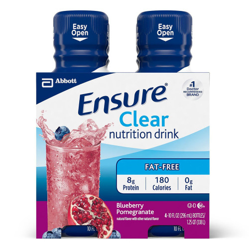Ensure Clear Oral Supplement Blueberry Pomegranate Flavor Liquid 10 oz. Bottle, 56500, Case of 12