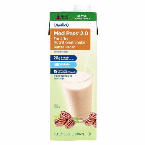 Med Pass 2.0 Oral Supplement Butter Pecan Flavor Liquid 32 oz. Carton, 46463, Pack of 1