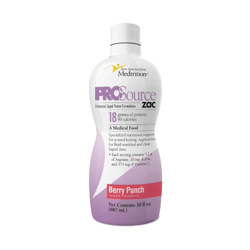 ProSource ZAC Oral Supplement Berry Punch Flavor Liquid 32 oz. Bottle, 11555, Pack of 1