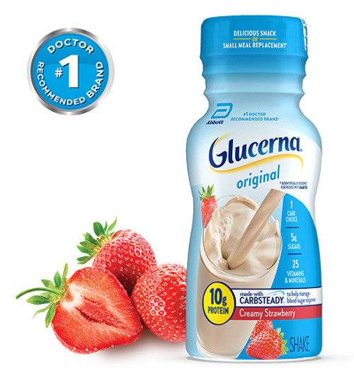 Oral Supplement Glucerna Shake Strawberry 8 oz. Bottle Ready to Use 57807 Each/1 57807 ABBOTT NUTRITION 649275_EA Oral Supplement Glucerna Shake Strawberry 8 oz. Bottle Ready to Use 57807 Each/1 57807 ABBOTT NUTRITION 649275_EA