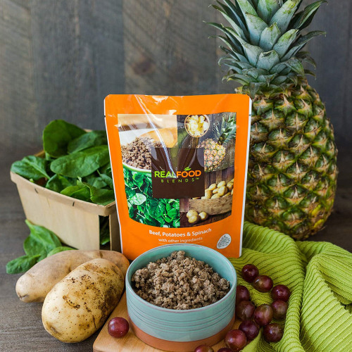 Real Food Blends Tube Feeding Formula Beef / Potatoes / Spinach Flavor Liquid 9.4 oz. Pouch, 176993, Case of 12