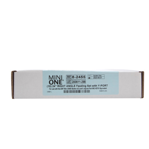 Mini ONE Right Angle Connector with Y-Port Adapter 24 Inch, Purple, 8-2455, Box of 10