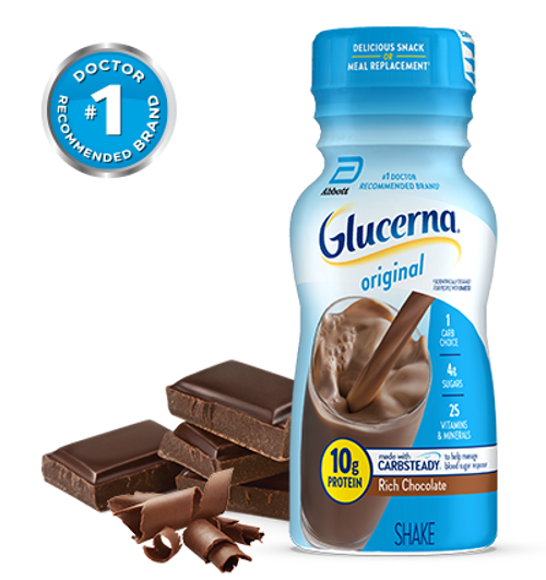 Oral Supplement Glucerna Shake Chocolate 8 oz. Bottle Ready to Use 57804 Each/1 57804 ABBOTT NUTRITION 649274_EA