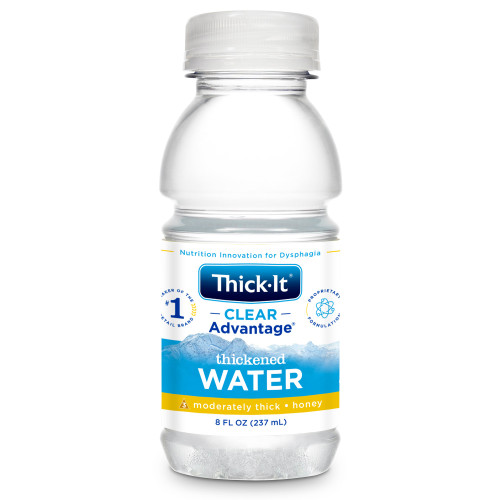 Thickened Water Thick-It Clear Advantage 8 oz. Bottle Unflavored Liquid IDDSI Level 3 Moderately Thick/Liquidized B453-L9044 Pack of 1