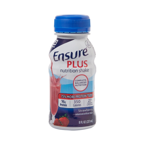 Ensure Plus Nutrition Shake Oral Supplement Strawberry Flavor Liquid 8 oz. Bottle, 57269, Pack of 1