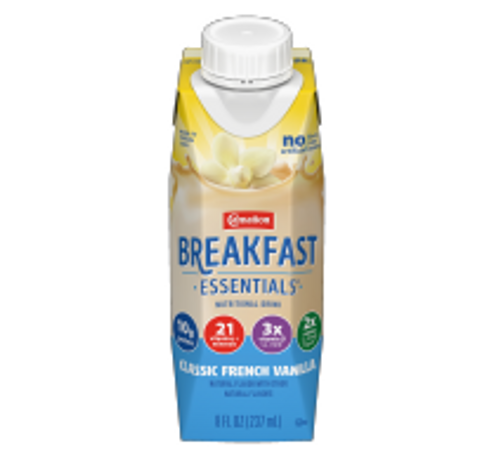 Oral Supplement Carnation Breakfast Essentials Classic French Vanilla 8 oz. Bottle Ready to Use 12230501 Case/24 NESTLE'HEALTHCARE NUTRITION 906177_CS