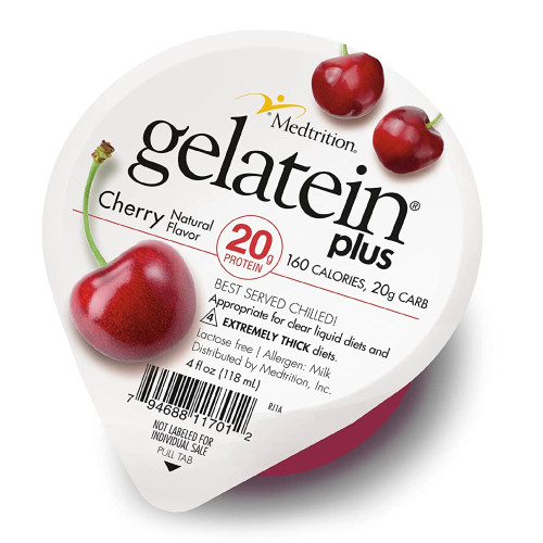 Gelatein Plus Oral Supplement Cherry Flavor Gel 4 oz. Cup, 11701, Case of 36