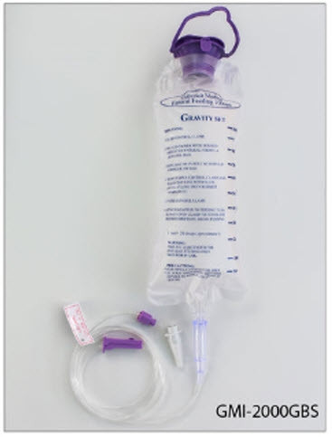 Generica Gravity Feeding Bag Set with ENFIT Connector and Transitional Adapter 1000 mL, GMI2000GBS, Case of 30