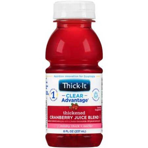 Thickened Beverage Thick-It® Clear Advantage® 8 oz. Bottle Cranberry Flavor Liquid IDDSI Level 2 Mildly Thick B459-L9044 Pack of 1 B459 Thick-It® Clear Advantage® 803173_EA