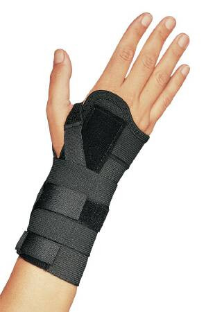 Wrist Brace ProCare Universal CTS Aluminum / Elastic Left or Right Hand Black Large 79-97017 Pack of 1