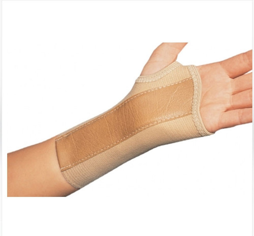 Wrist Brace ProCare Low Profile / Contoured / Wrap Around Aluminum / Cotton / Elastic Right Hand Beige X-Large 79-87078 Pack of 1