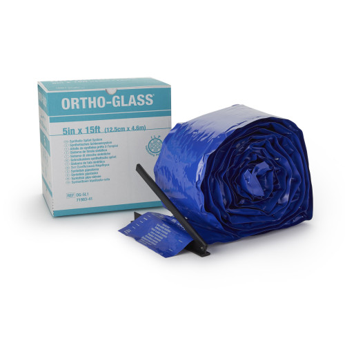 Padded Splint Roll ORTHO-GLASS 5 Inch x 15 Foot Fiberglass White OG-5L2 Case of 2
