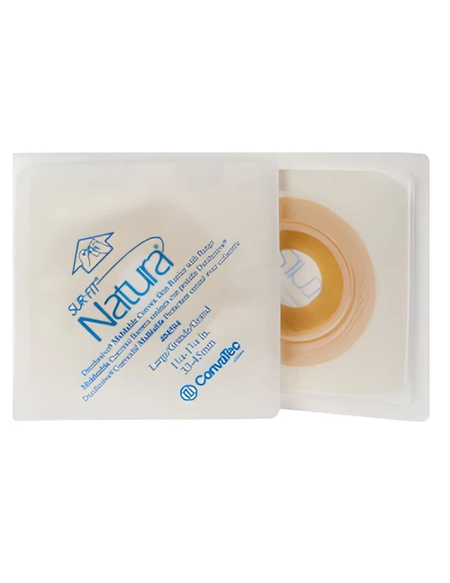 Colostomy Barrier Sur-Fit Natura Mold to Fit Extended Wear Durahesive White Tape 2-1/4 Inch Flange Universal Hydrocolloid 1-1/4 to 1-3/4 Inch Stoma 404594 Each/1 404594 CONVA TEC 461895_EA